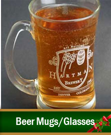 Holiday Gift Beer Mugs and Glasses