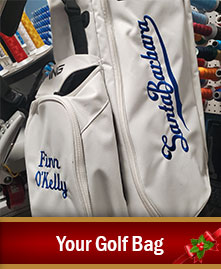 Holiday Gift idea, embroidered golf bags